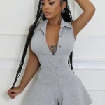 Come Here (Grey Romper)